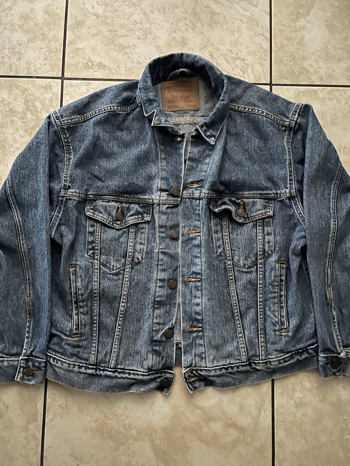 Vintage Levis Denim Jacket Mens Medium Blue 70507-4890 USA Trucker 90s