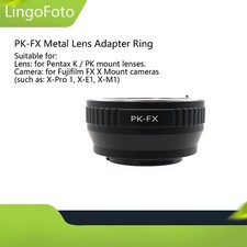 Lens Adapter Ring for Pentax K PK Lens to for Fujifilm for Fuji FX X Mount Cam