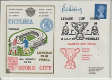 PETER DOBING -  SIGNED - " STOKE CITY v CHELSEA  " ENVELOPE