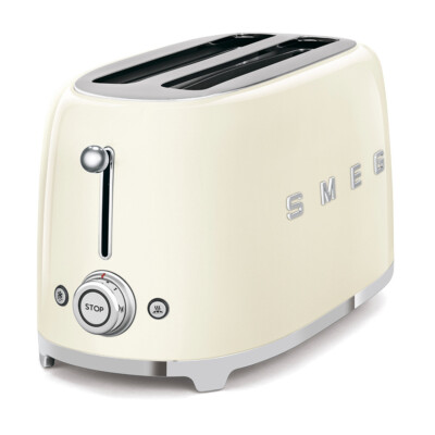 SMEG 2-Schlitz-Toaster, lang Creme Beige
