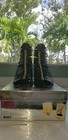 NIB SIGERSON MORRISON Black/Gold Braid Cage Leather Sandals Heels  - SIZE 9.5 M  — photo 1
