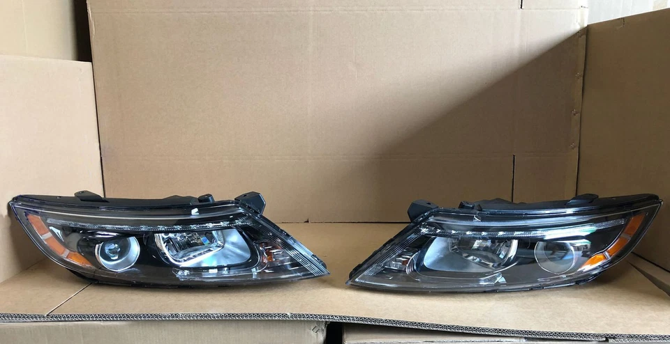 Halogen Headlight w/ LED DRL Accent Bar for 2014 2015 Kia Optima Pair 2pc Bulbs - Image 2 of 4