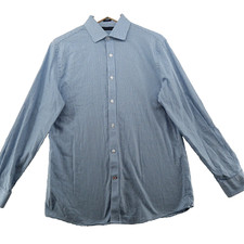 Tommy Hilfiger Slim Fit Men's Size M White Check Long Sleeve Casual Shirt
