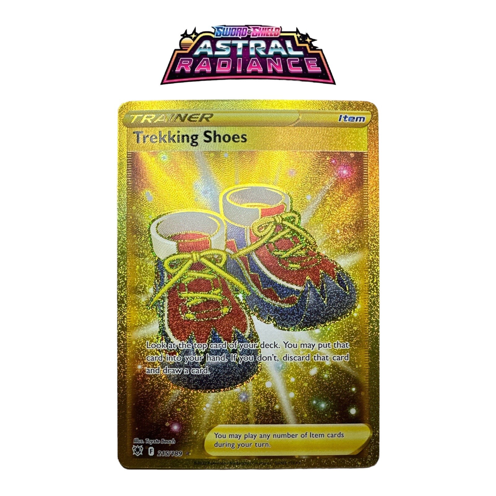 Trekking Shoes 215/189 Astral Radiance Pokémon TCG Mint/NM Gold Secret Rare eBay