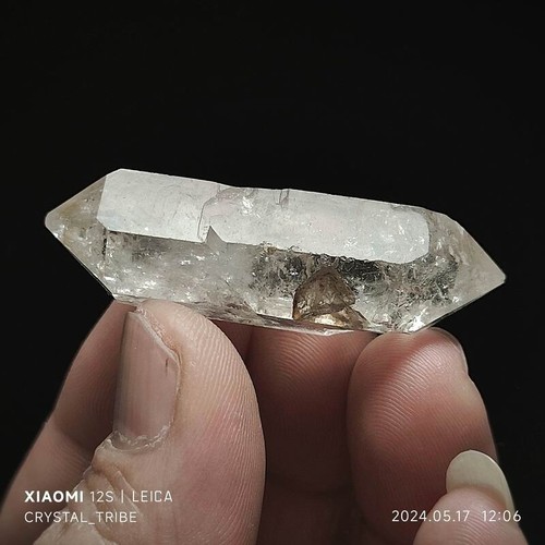 18g Natural Clear Skeletal Crystal Quartz Double Terminating Healing 4572 - Picture 9 of 18