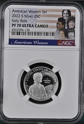 2022 S Sally Ride Silver Proof Quarter - NGC PF70  Ultra Cameo