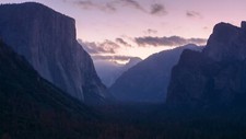Landscape sunset mountains forest yosemite national park Custom Gaming Mat Desk
