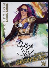 2021 TOPPS WWE Inception Dawn Greatness Autograph-SASHA BANKS (Slam DlgitaI Card