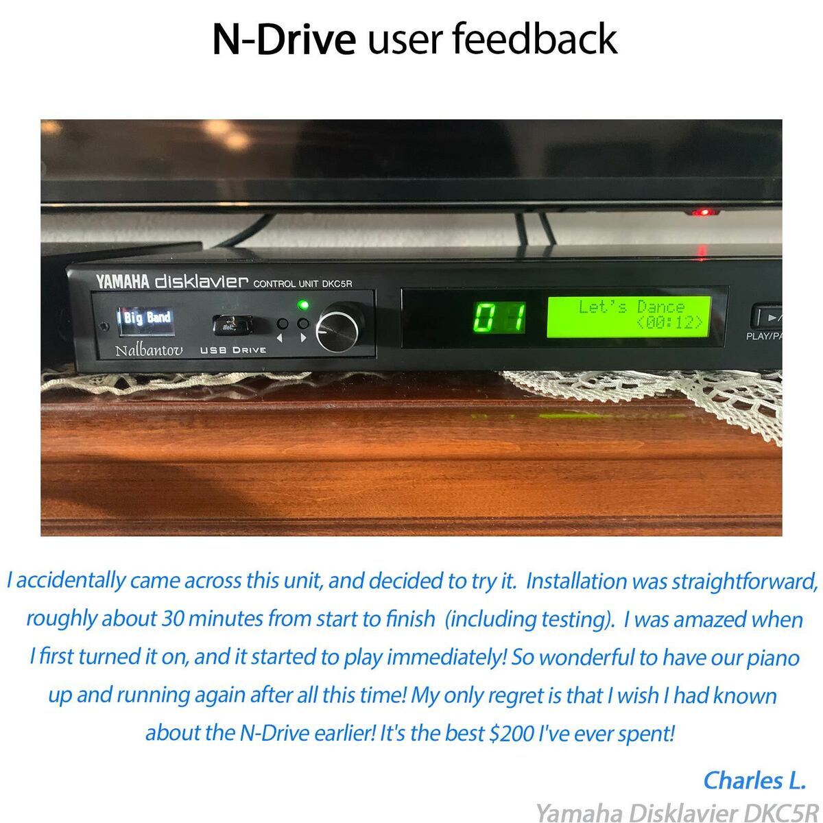 USB Emulator Nalbantov N-Drive eXtreme for Yamaha Disklavier DKC5R (MX80/MX85)