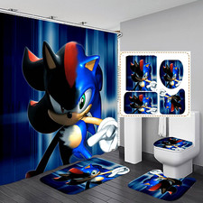 Super Sonic Cartoon Bathroom Sets, Shower Curtain Sets