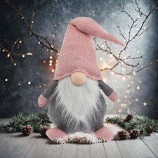 Image of Gonk, Christmas 70cm Light Up LED Pink & Grey Nordic Plush Gnome Decoration
