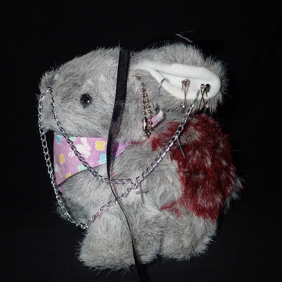 cute creepy bunny plush