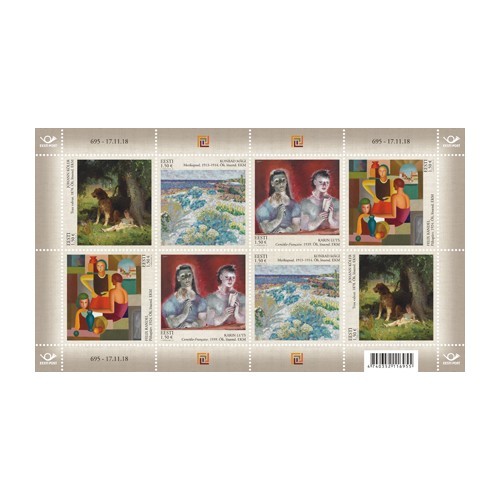 Stamp sheet of ESTONIA 2018 Classics of Estonian painting / 69512.11