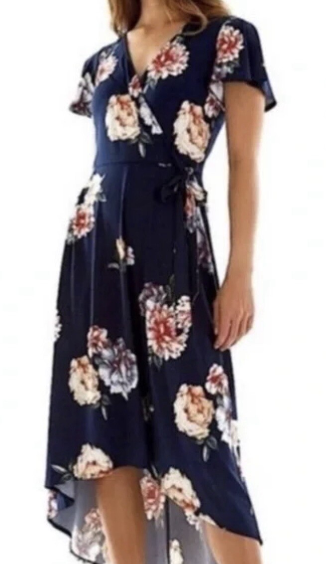 irene faux wrap brushed knit maxi dress Fortune + Ivy Irene Faux Wrap Brushed Knit Maxi Dress Navy Size 3X Stitch  Fix