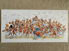 SYRACUSE BASKETBALL LEGENDS HAND SIGNED PRINT  30 SIGNATURES  MELO PEARL BOEHEIM