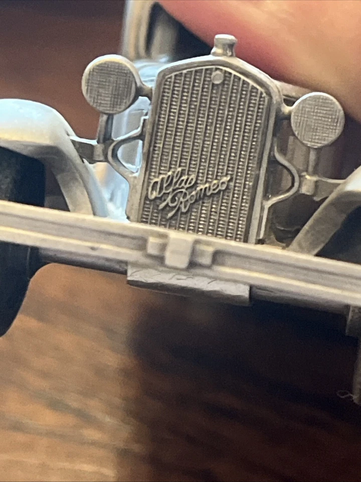 1932 Alfa Romeo Danbury Mint Pewter Car 4" Long No Box Or Paperwork See Photos - Image 3 of 4