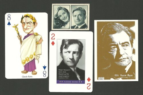 Claude Rains Patricia Roc Fab Card Collection The Wolf Man Robin Hood Casablanca - Picture 1 of 1