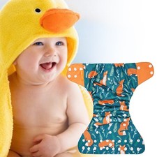 4PCS Baby Cloth Diaper Washable Reusable Stretchable Cloth Pocket Diapers Wi BT0