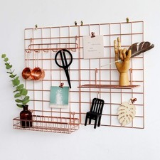 Wall Grid Panel for Photo DisplayWall Storage Organizer5 Metal Clips  3 S Ho...