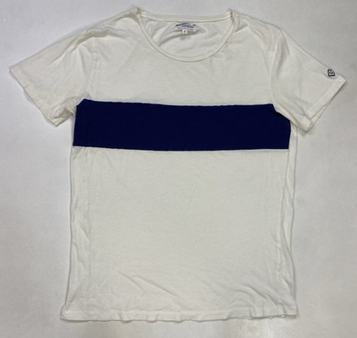 Gant Rugger T-shirt Men Small White Blue Colorblock Short Sleeve