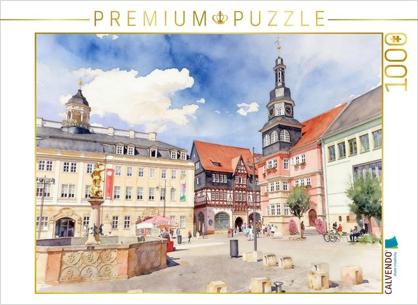Calvendo Puzzle Weimar's Old Town | 1000 Pieces, Finished Size 25.2 × 18.9 In (6-image