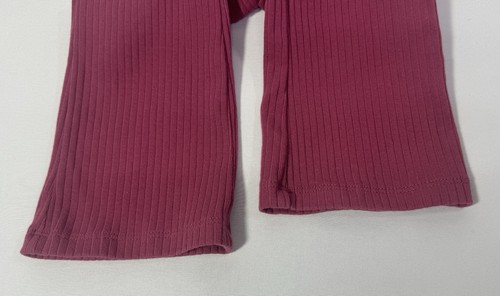 Carter’s Flare Ribbed Pants Elastic Waist Bottoms Merlot Rose Girls Sz 4T - Picture 3 of 9