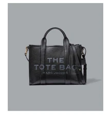 Marc Jacobs Black Leather Zipper Tote Bag