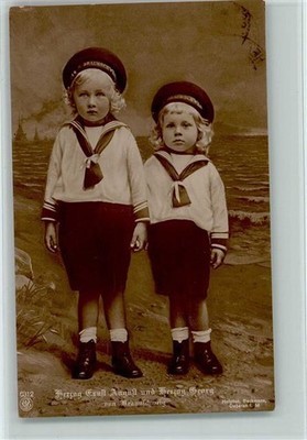 10155765 - Duke Ernst August and Duke George in naval suit - publisher NPG