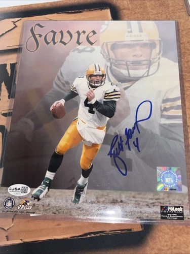 Brett Favre Signed 8x10 JSA COA Green Bay Packers Football Vintage Era Auto