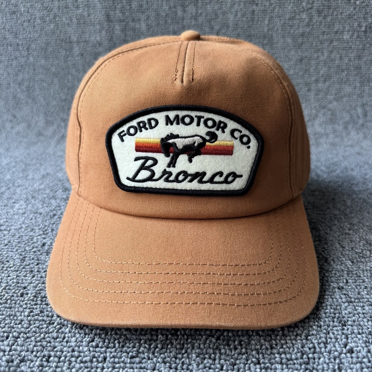 American Needle Ford Bronco Tan Snapback Baseball Cap Hat