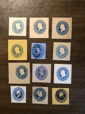 United States Cut Squares U113-121 And U113a-U115 Used And Mint Hinged