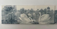 Seltene Jugendstil Fliesen; Schw&auml;ne
