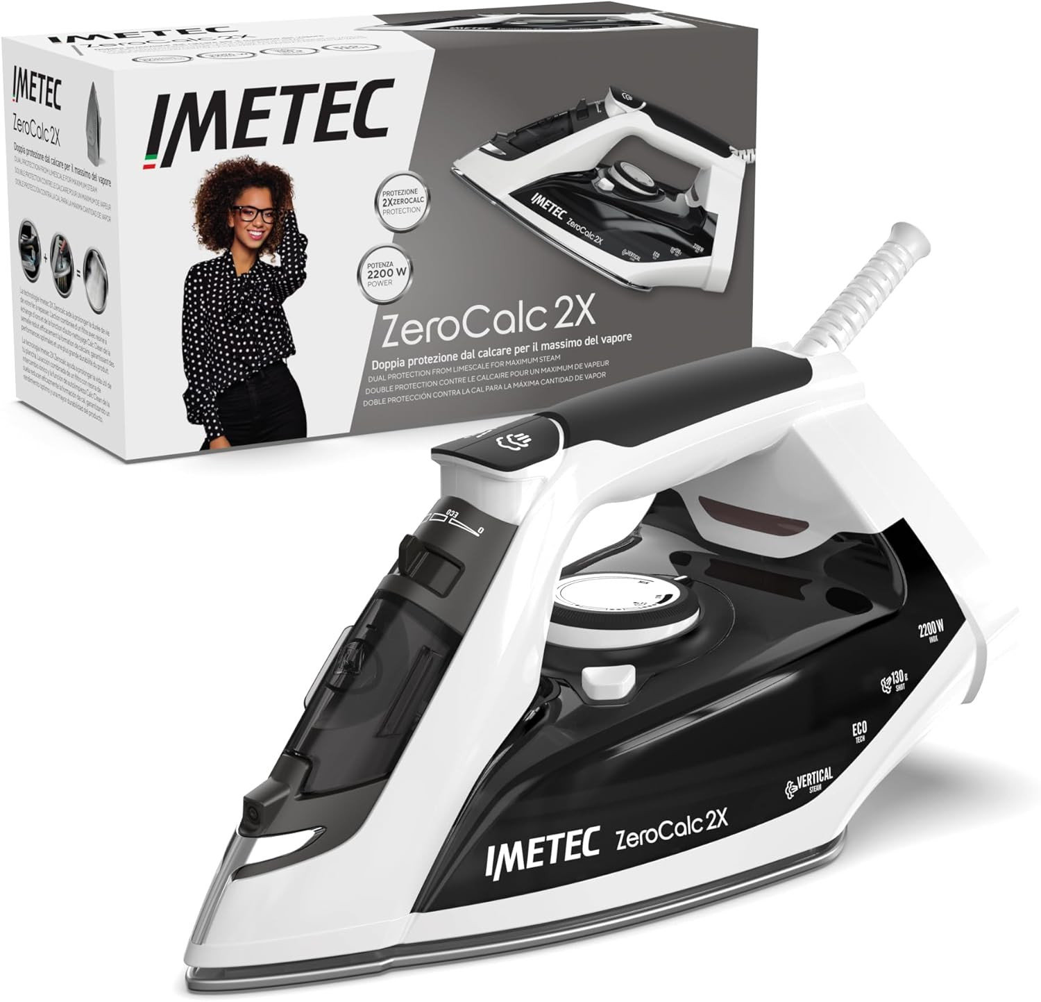 Ferro da Stiro Imetec Zerocalc Z1 2800 Piastra Ceramica Anticalcare 2200W