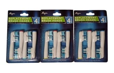 Replacement Brush Heads Compatible With Oral B, 3 Packs of 4 = 12 heads NEW