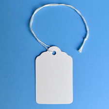 500 Merchandise Tags with String Attached - 2 1/4  X1 7/16  - White Marking Hang