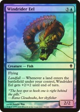 MTG FOIL Windrider Eel  - Zendikar #078
