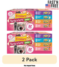 (2 pack) Purina Friskies Pate, Surfin' and Turfin', 5.5 oz Can, 32 Pack