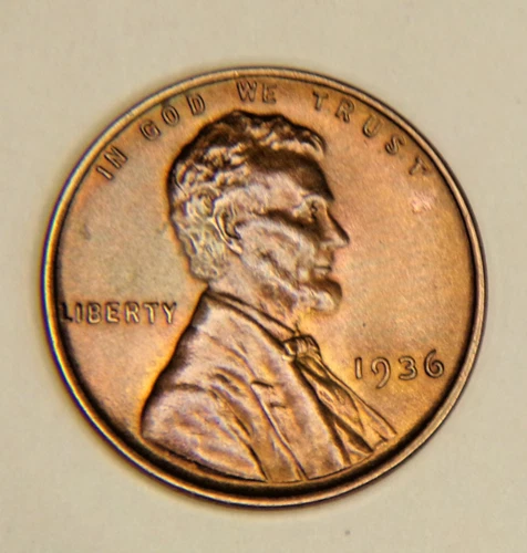 1936 Lincoln Wheat Penny Cent ~ Gem BU (red)