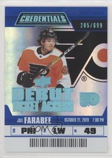 2019 Upper Deck Credentials Debut Ticket Access 285/699 Tier 2 Joel Farabee 7i6
