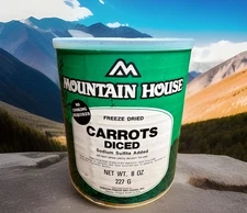 Mountain House Freeze Dried Diced Carrots #10 Can Emergency Food Read