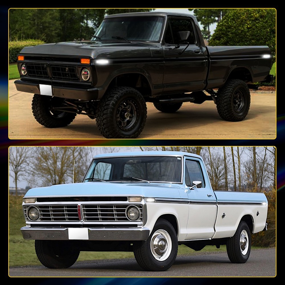 Smoked Marker Side White Car Lights Accessories For 1975-91 Econoline Ford Van thumbnail 11