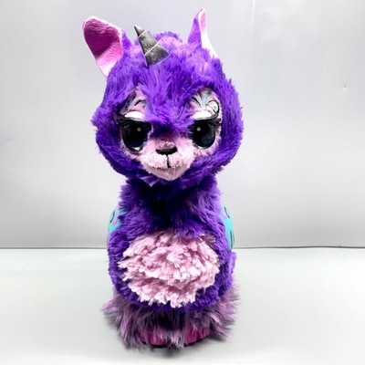 Hatchimals Wow Llalacorn Purple Interactive Plush Makes Sounds Grows to 32'' Tall