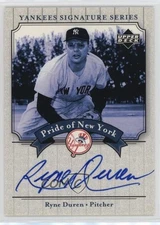 2003 Upper Deck Yankees Signature Series Pride of New York Ryne Duren Auto