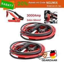 2x 6m 50mm² 3000Amp Starthilfekabel Überbrückungskabel LKW PKW KFZ Starterkabel