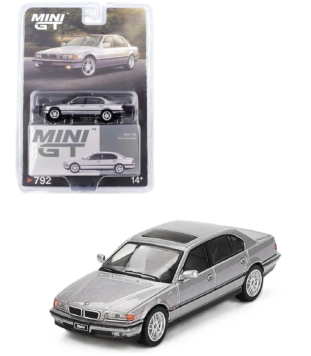 Mini GT 1:64 BMW 750IL Aspen Silver Metallic Diecast Model Car