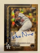 2025 Topps Gilded Collection Hideo Nomo Auto #1/15 Dodgers - CGA-HN RARE! CLEAN!