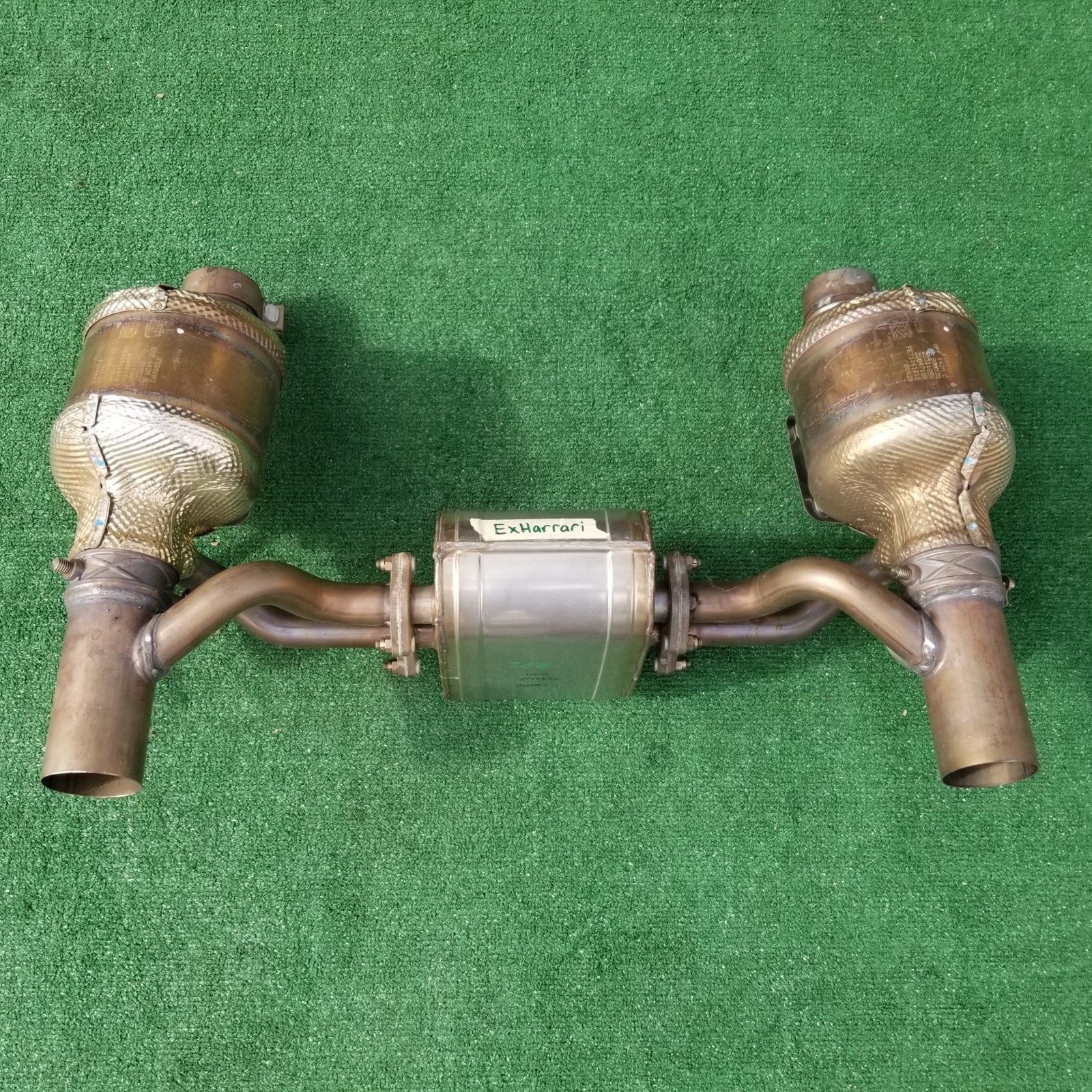 Factory OEM Ferrari 488 GTB Spider Exhaust System Muffler Catalytic Converters
