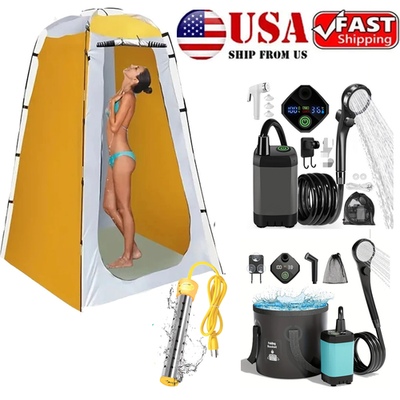 #ad Portable Shower with Heater 1500W Camping Water Heater with 6000mAh Shower Pump $68.98