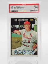 RED SCHOENDIENST 1967 TOPPS BASEBALL #512 PSA 7 Q7113