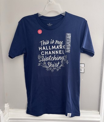 Women's This is My Hallmark Channel Watching Shirt Blue Small New NWT